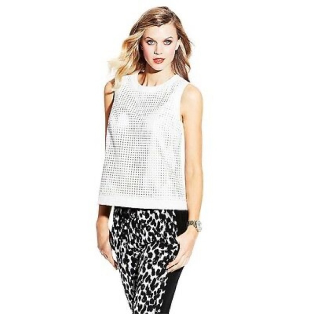 Vince Camuto White Sleeveless Top